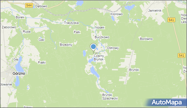 mapa Czarny Bryńsk, Czarny Bryńsk na mapie Targeo